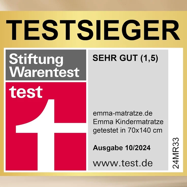 Emma Classic Kindermatratze 70x140 cm – Testsieger – Beste Babymatratze Aller Zeiten (Stiftung Warentest) – Atmungsaktiv, Oeko-TEX® Zertifiziert, Waschbar – Für Babybett & Kinderbett – Bild 2