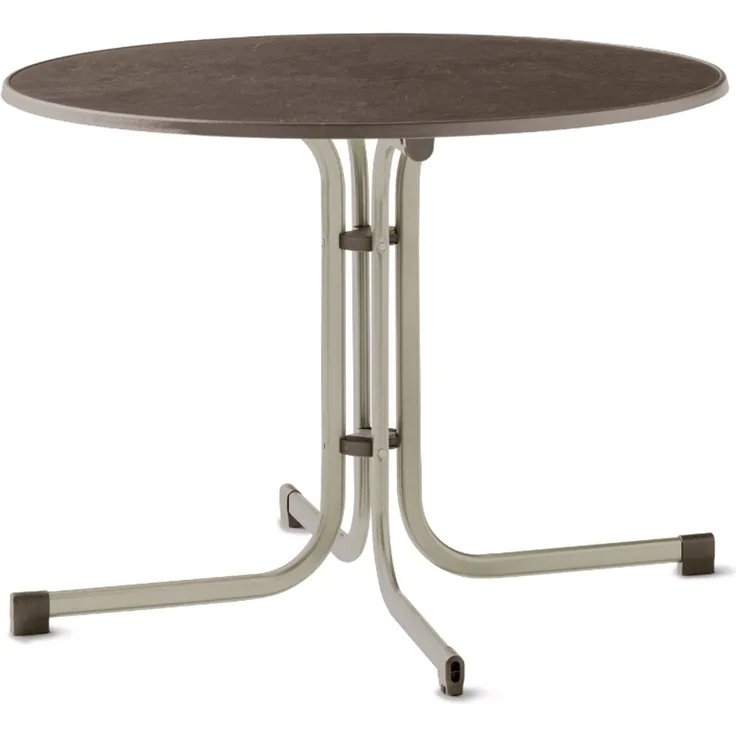 Sieger Boulevard-Klapptisch Boulevard-Klapptisch klappbar, Stahlrohr Champagner 100 x 72 x 100 cm