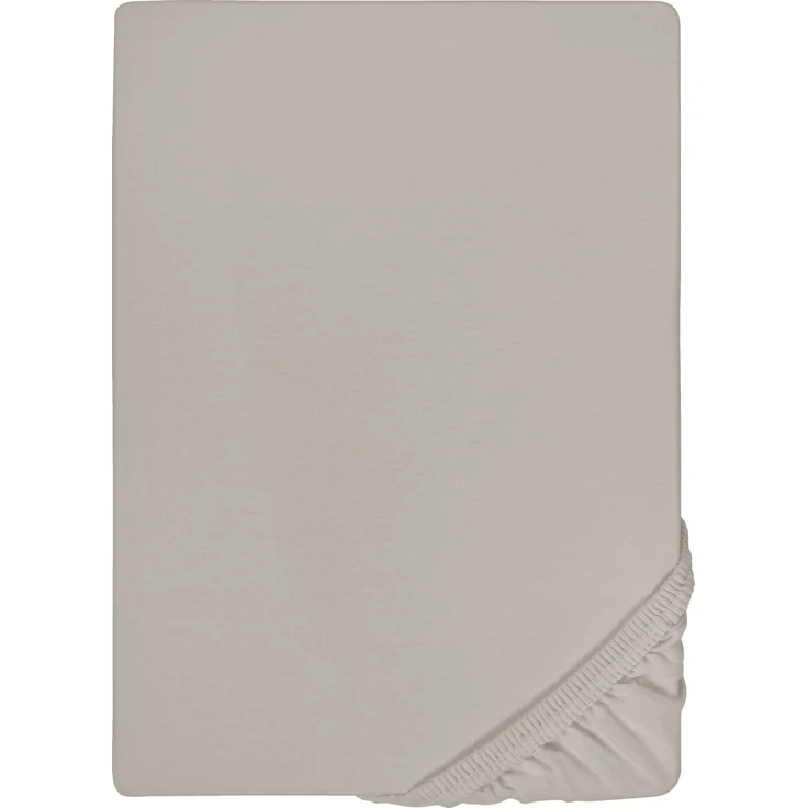 biberna Jersey-Elastic-Boxspring-Spannbetttuch, sturmgrau, 1 x 90 x 190 cm - 100x220 cm – Bild 4
