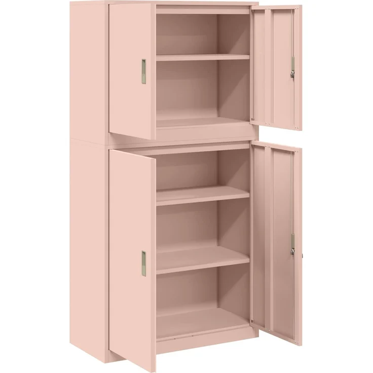 vidaXL Aufbewahrungsschrank 2 stk. Rosa 90 x 40 x 175 cm Stahl 3438718 – Bild 7