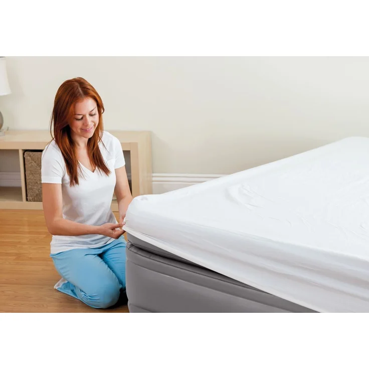 Intex Queen Comfort erhöhte Luftmatratze mit Fiber-Tech RP, aufgeblasene Größe: 152 cm x 203 cm x 51 cm (64164ND) – Bild 7