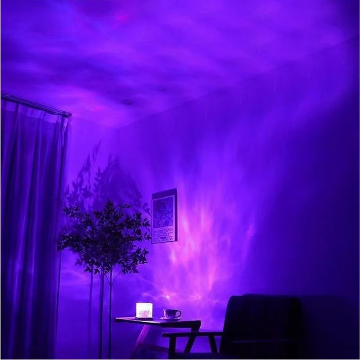 feinlux Nachtlicht Beleuchtung LED Nachtlicht sternenhimmel projektor, LED fest integriert, Warmlicht, Per Handy steuerbar für eine traumhafte Atmosphäre – Bild 4