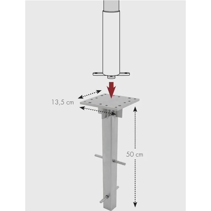 Doppler Bodenanker für alle Doppler Pendel- und Ampelschirme, silber – Bild 4