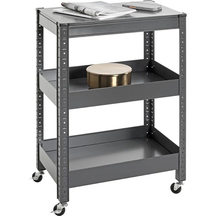 Servierwagen >55818< in anthrazit, Metall - 50x75x32cm (BxHxT) – Bild 5