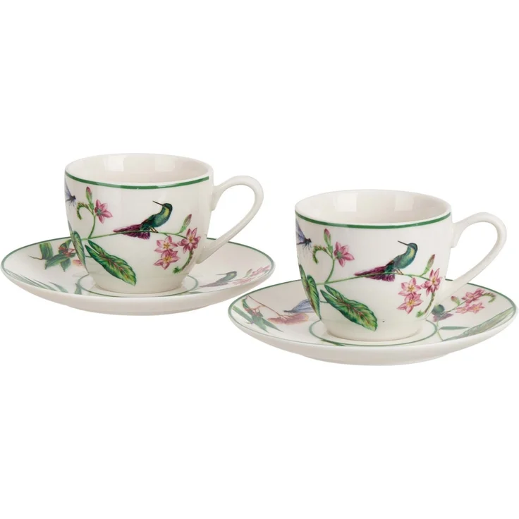DUO 2er-Set Espressotassen SOUND OF PARADISE, 90 ml mit Untertassen, New Bone China Porzellan – Bild 2