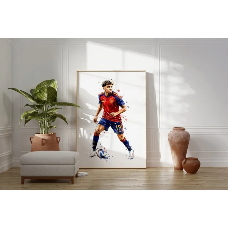 JUSTGOODMOOD Poster Spanien Fussball Geschenkidee Aquarell Sport Wandbild Deko Print ohne, (1 St) – Bild 2