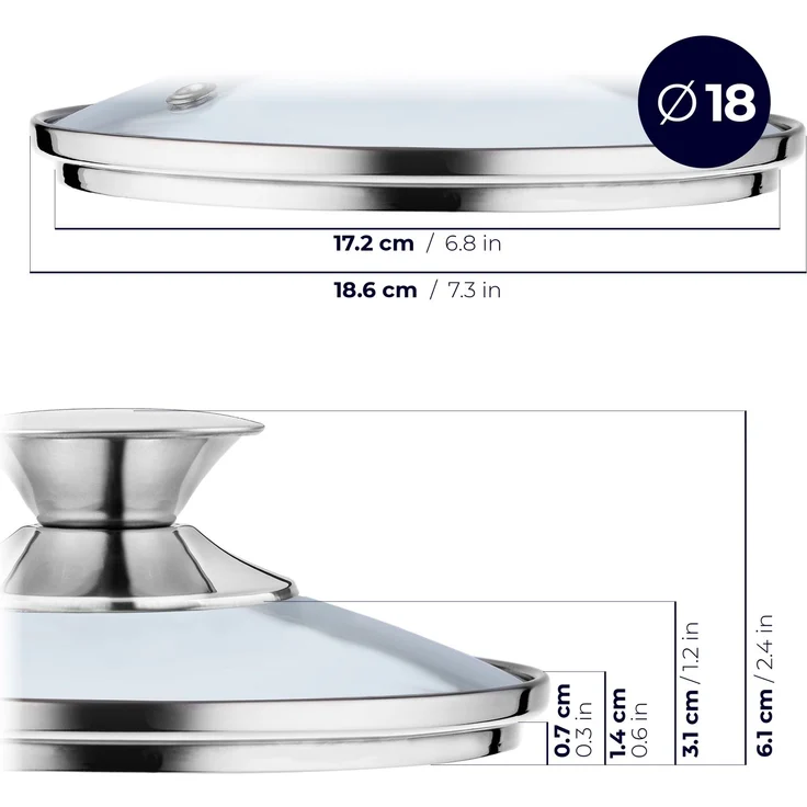 KADAX Glasdeckel 18 cm, hitzebeständig für Topf – Bild 4