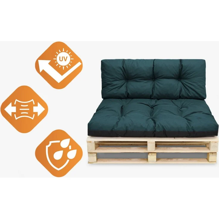 Amazinggirl Palettenkissen Palettenkissen Outdoor Waschbar - 40x120 cm Pallettensitzkissen – Bild 3