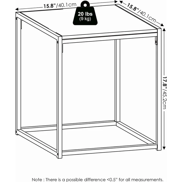 Furinno CAMNUS Wohnzimmer-Tischset, 3-teilig, Couchtisch mit 2 Beistelltischen, Seitentische, für Wohnzimmer, Weiß – Bild 3