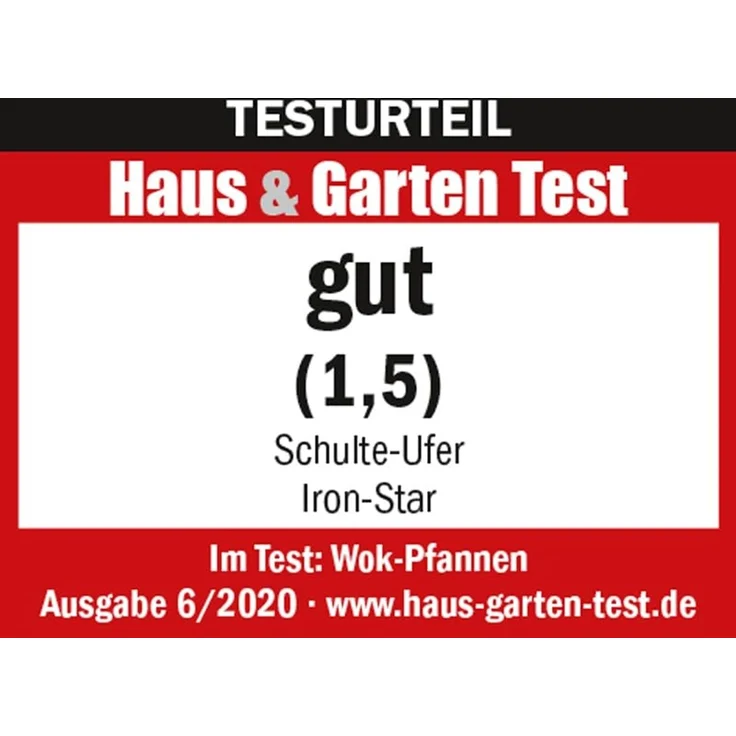 Schulte-Ufer Iron-Star Wokpfanne, Wok, Asia Pfanne, Eisenwok, Eisen, Schwarz, 28 cm, 1460-28 i – Bild 4
