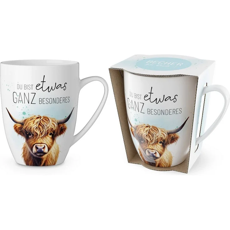 Kaffeetasse Tee Kaffee Tasse Becher 0,25l Geschenk la vida Rind 9508031
