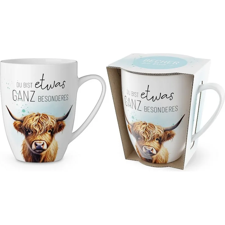 Kaffeetasse Tee Kaffee Tasse Becher 0,25l Geschenk la vida Rind 9508031