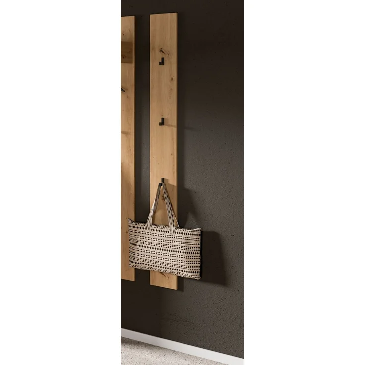Garderobenpaneel B/H/T: 160x13x6 cm in Artisan Oak Nachbildung – Bild 5