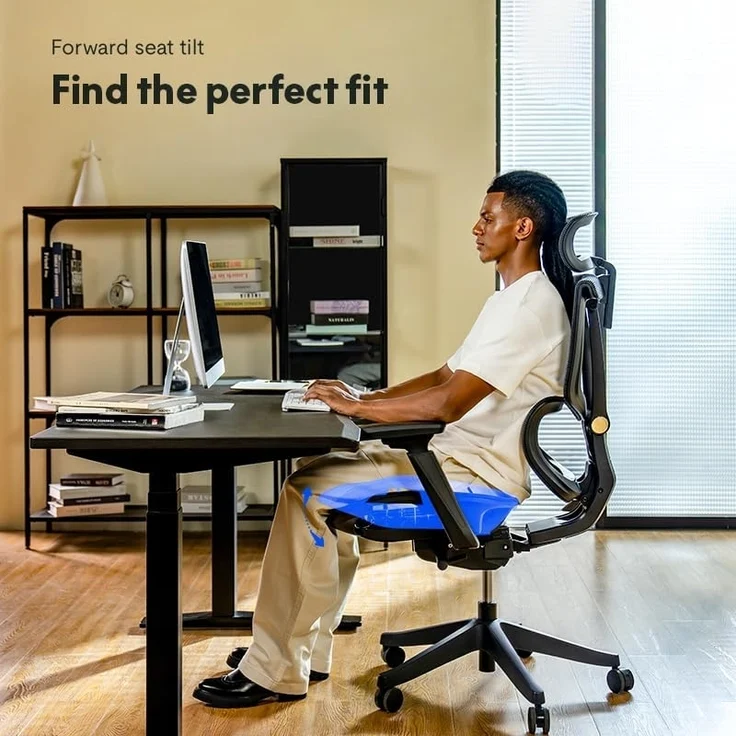 FLEXISPOT Bürostuhl Schreibtischstuhl Premium Ergonomischer C7 (Rückenlehne verstellbar 90°-128°, 2D-Kopfstütze, 3D-Armlehnen), Chef-Mesh-Bürostuhl, Computer-Bürostuhl, 130KG Tragkraft – Bild 7