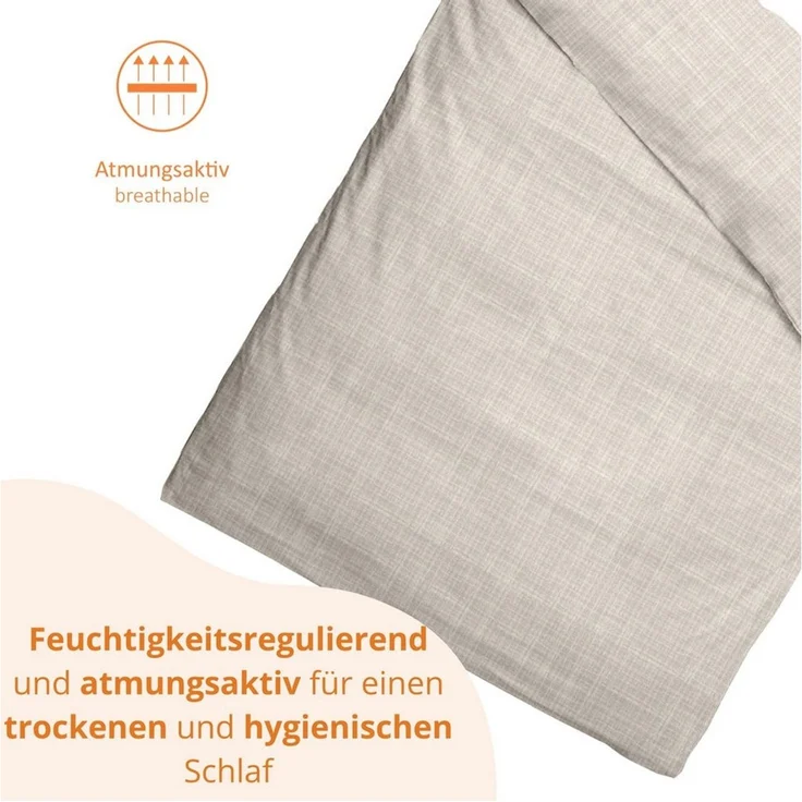 sleepling Bettwäsche Musselin Bettbezug, Musselin, natürlicher Knitter-Look – Bild 2