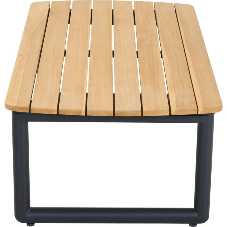 CLIFTON Loungetisch Teak Gestell aus Aluminium matt anthrazit,Tischplatte aus Teakholz in natur – Bild 3
