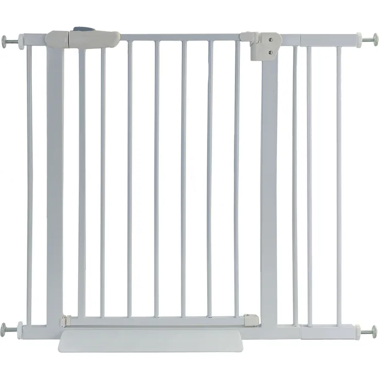 Treppenschutzgitter Absperrgitter weiß ohne Bohren Auto-Close + Rampe 88-99cm