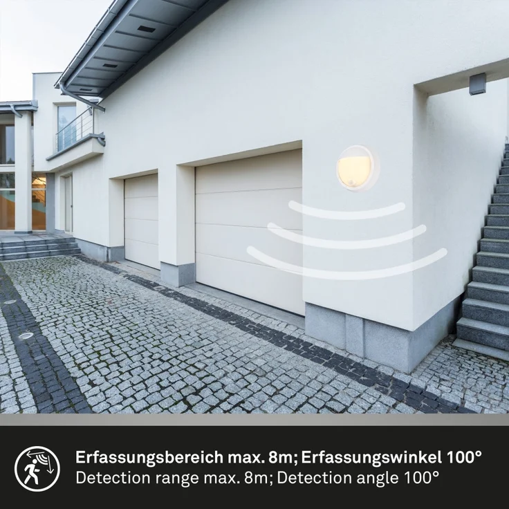 Briloner LED Außenwandleuchte Puni Akku 4W weiß Bewegungssensor warmweiß – Bild 7