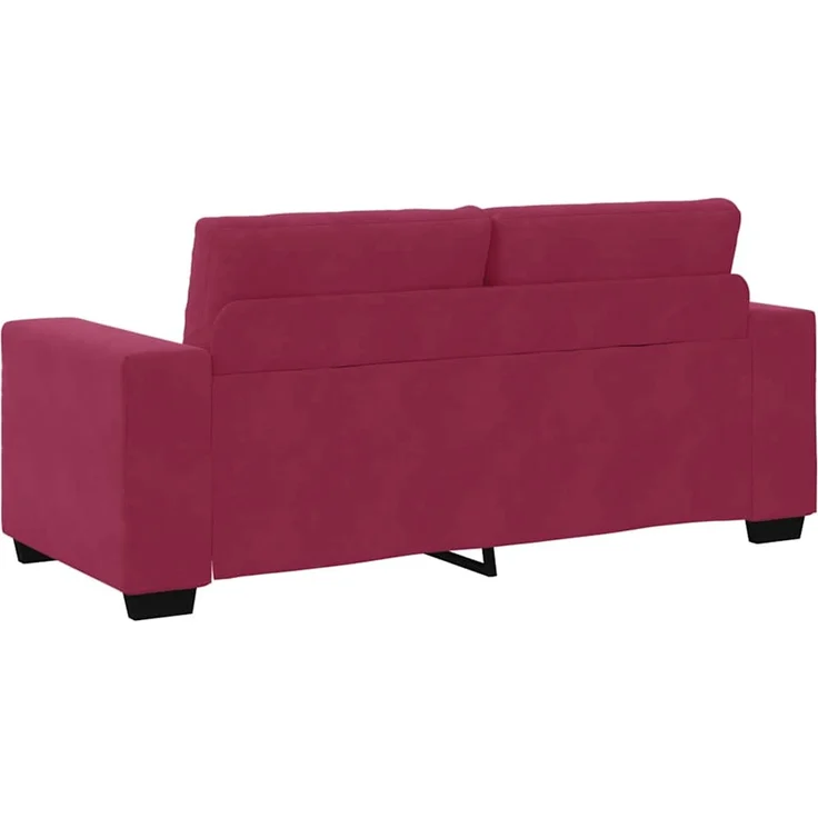 vidaXL Zweisitzer-Sofa Weinrot 180x77x82 cm Samt 4105126 – Bild 6