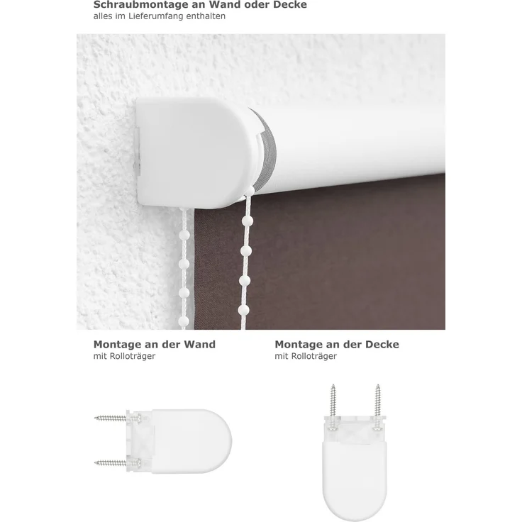 Lysel - Qualitätsrollo abdunkelnd dunkelbraun, (B x H) 63x190 cm in braun/dunkelbraun – Bild 3