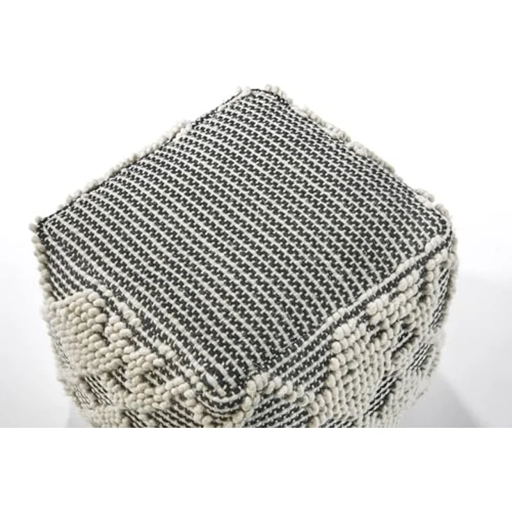 Kobolo Sitzwürfel Sitzpouf Pouf RAJA aus Baumwolle - mit Muster (1 Stück, Nachhaltig) – Bild 5