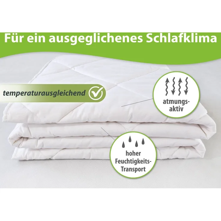 franknatur Naturfaserbettdecke Sommerdecke Baumwolle Lyocell, Füllung: 80% Baumwolle, 20% Lyocell, Bezug: 100% Baumwolle, atmungsaktiv und robust
