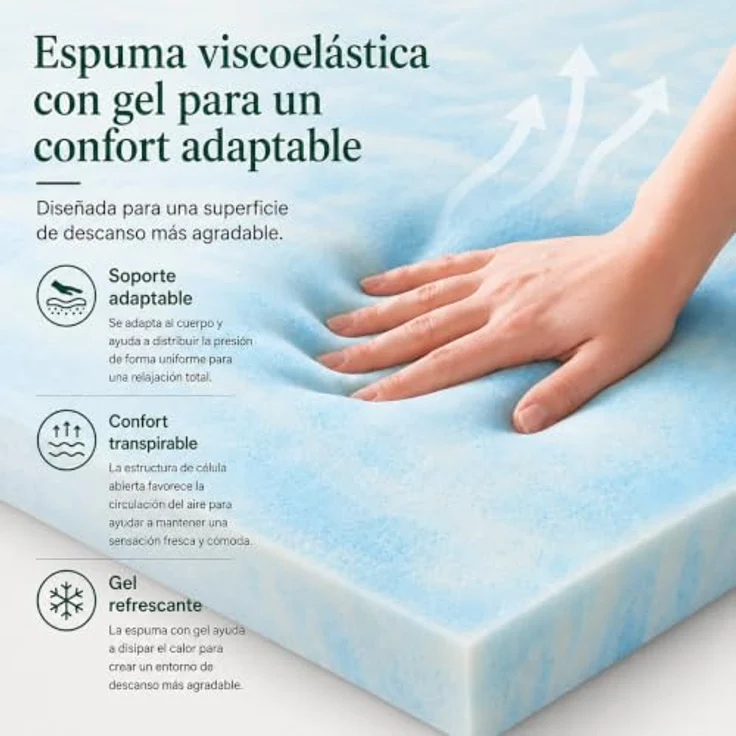 Zinus Mattress Topper, Polyester, Weiß, 190 x 135 cm | Zweilagig, weich, gepolstert und atmungsaktiv mit 4 elastischen Bändern – Bild 6
