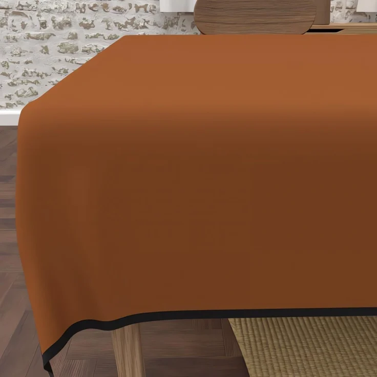 Soleil d'ochre, rechteckige Anti-Flecken-Tischdecke aus gewaschener Mikrofaser, 160x270 cm, Boheme Terra