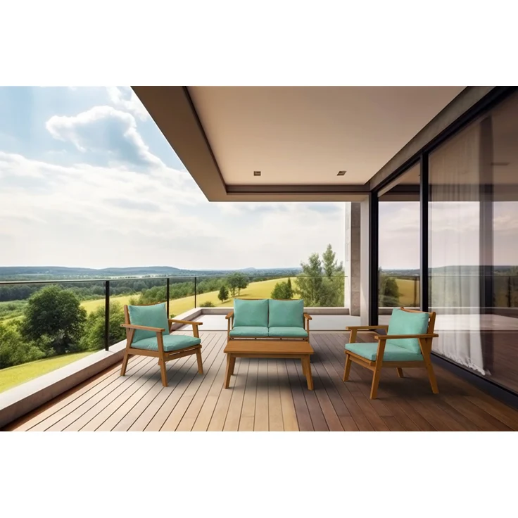 Primaster Loungeset Lovina 4-teilig Gartenmöbel Set Holz Gartenlounge Sitzgruppe – Bild 4