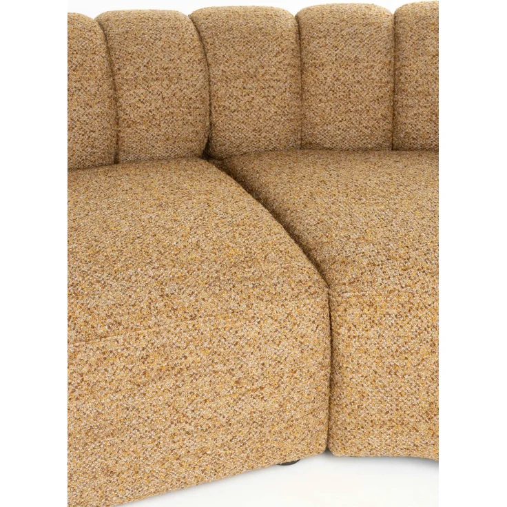 DutchBone Sofa Duvane 7-Sitzer Braun mit Eukalyptusholz-Gestell im Boho-Chic 286x286x68 cm – Bild 8