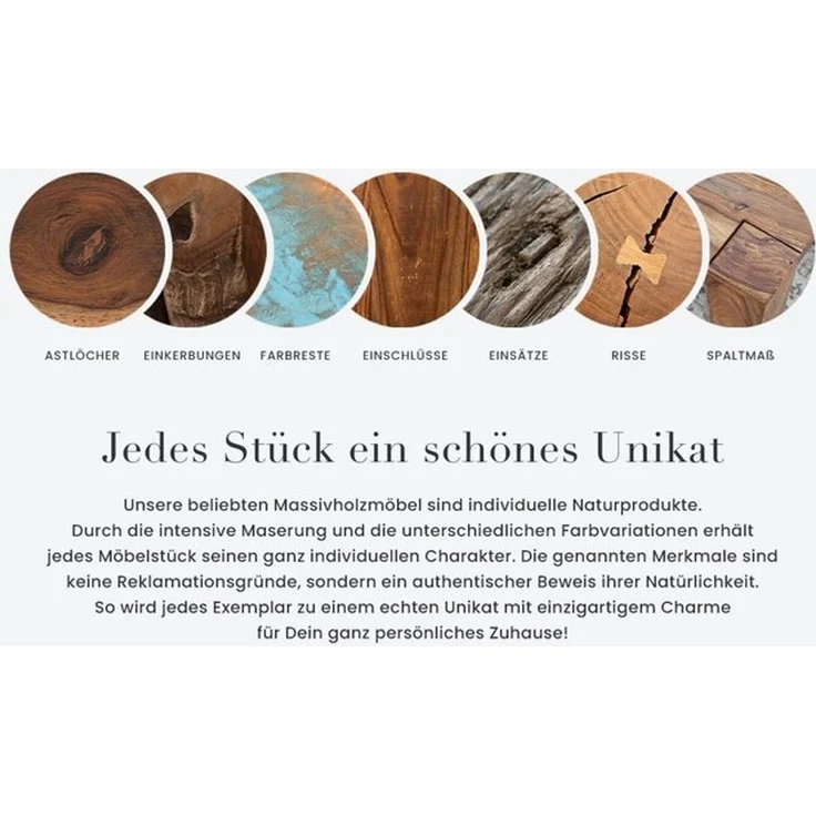 riess-ambiente Esstisch THOR 200cm natur (Einzelartikel, 1-St), Massivholz · Metall · X-Gestell · geölte Wildeiche · Industrial Design – Bild 4