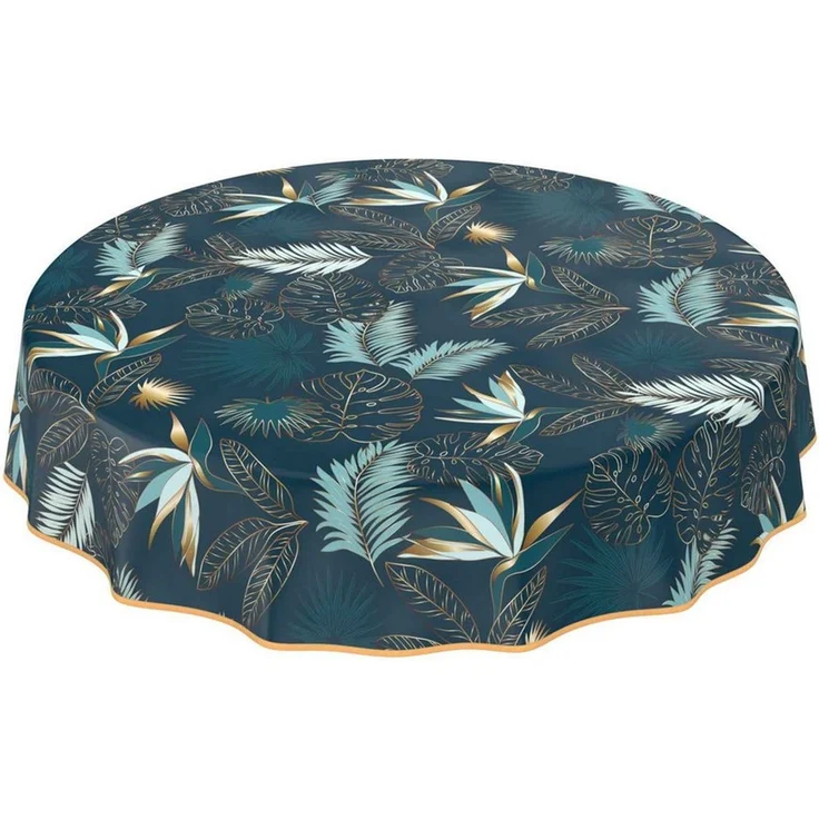 ANRO Tischdecke Wachstuchtischdecke Gartentischdecke Wachstischdecke (Einzelstück 1-tlg), Glatt 140x100 cm wasserabweisend mit Saum – Bild 5