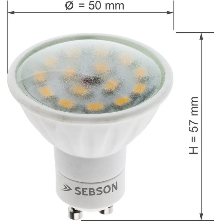 SEBSON LED-Leuchtmittel LED Lampe GU10 warmweiß 5W Strahler 230V Leuchtmittel, GU10, 10 St, Warmweiß, Einbaustrahler 230V – Bild 2