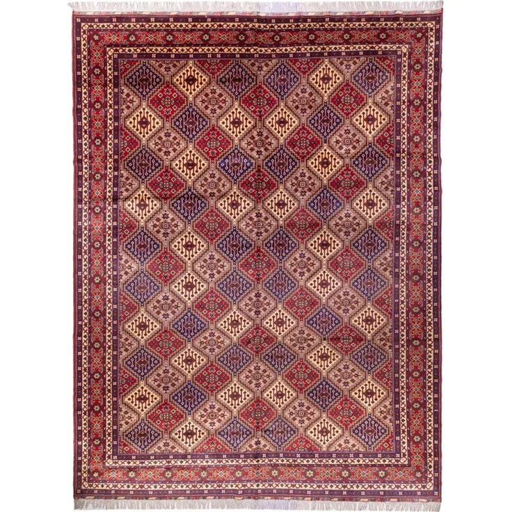 Läufer Afghan - 403 x 296 cm - dunkelbeige