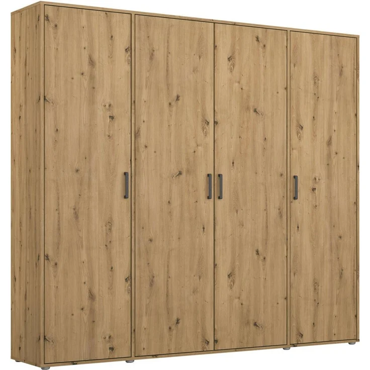 Rauch Möbel 'Voyager' Kleiderschrank, Holz, Eiche Artisan, Zubehör Classic, Breite 187 cm | ohne Schubladen – Bild 1