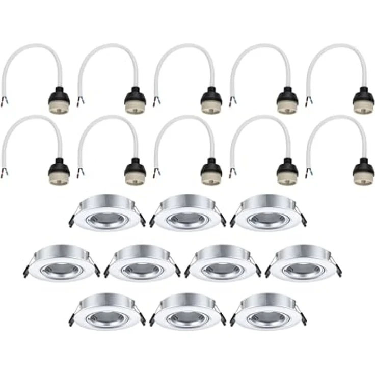 Paulmann 92116 Einbauleuchte rund 90mm 10er-Set Chrom schwenkbar – Bild 6