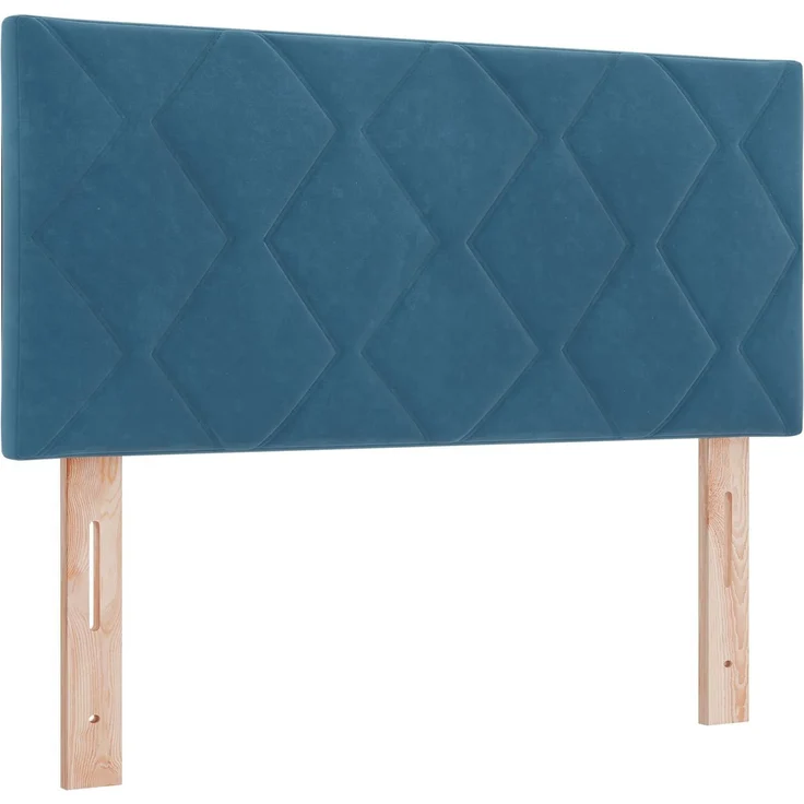 vidaXL Boxspringbett mit Matratze Dunkelblau 80 x 200 cm Samt 3451575 – Bild 4