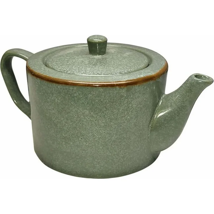 Mirabeau Geschirr-Set Teekanne Biarré türkis/braun, Steinzeug, stilvolles Interieur, Reizvolles Design, Handgetöpfertes Steinzeug