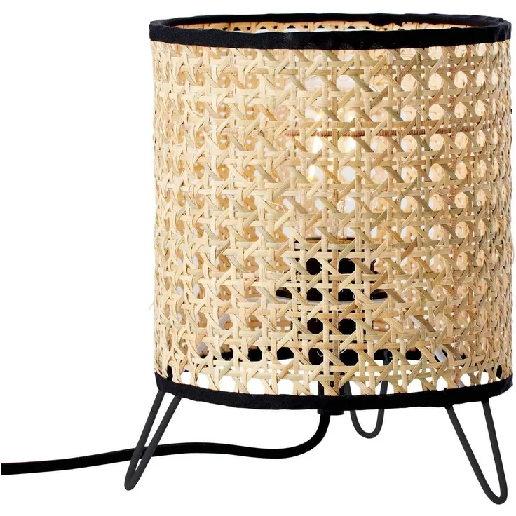 Brilliant Leuchten No. 99089-09 LED Tischleuchte Wiley 1-flammig E27 Rattan