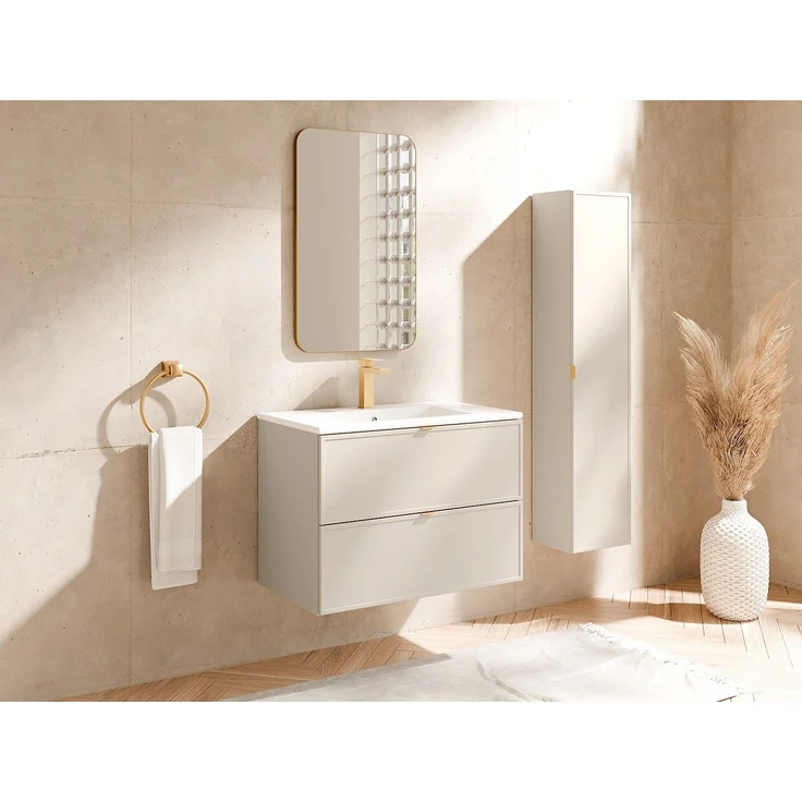 Vente-unique - Hängende Badezimmersäule - Beige - H140 cm - ONDIL – Bild 2