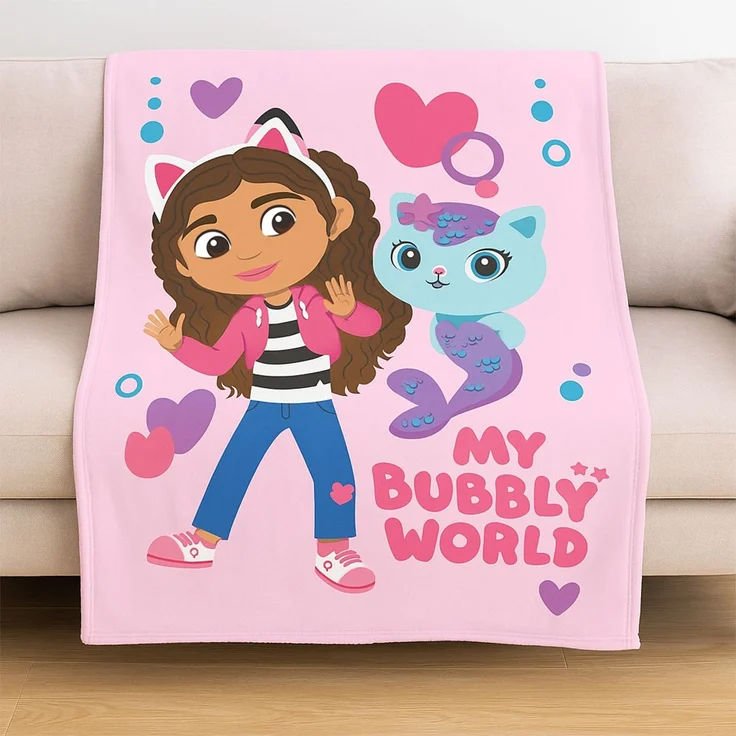 Gabby´s Dollhouse Decke Weiche Fleecedecke 100x150 cm für Kinder & Erwachsene – Bild 2