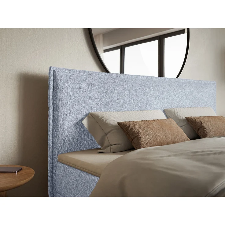 Selsey 'Softie' Boxspringbett 180x200 cm mit Topper und Stauraum, Chenille, Himmelblau – Bild 6