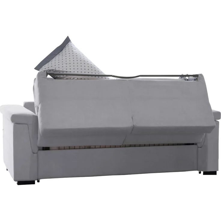 Dmora 3-Sitzer Schlafsofa Benedetto, Schlafsofa fürs Wohnzimmer, gepolstert, abnehmbar, 100 % Made in Italy-Qualität, 225x95 h100 cm, Grau – Bild 5