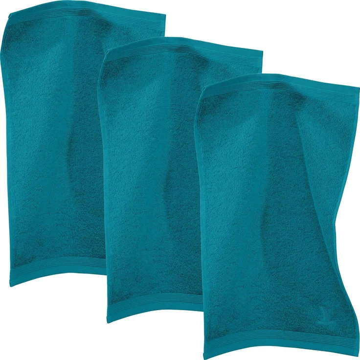Möve Gästehandtücher Superwuschel, Walkfrottee (Set, 3-St), Gästehandtücher Set mit Bordüre, 100% Premium Cotton Baumwolle, weich – Bild 1