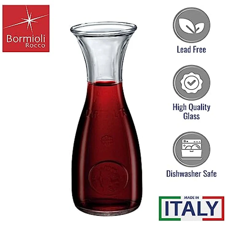 Bormioli Rocco 184159538 Misura Weinkaraffe, mit Füllstrich Bei 0. 25L, Glas, Transparent, 1 Stück – Bild 5
