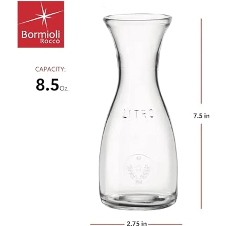 Bormioli Rocco 184159538 Misura Weinkaraffe, mit Füllstrich Bei 0. 25L, Glas, Transparent, 1 Stück – Bild 3
