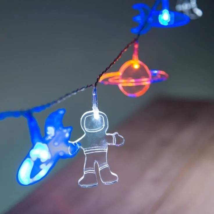Lights4fun LED-Lichterkette Lunar Weltall Lichterkette batteriebetrieben – Bild 1