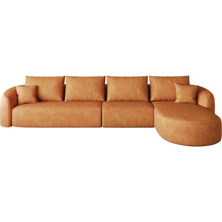 Ecksofa 336x168x85 cm in Orange aus Schneidler-Stoff – L-Form mit hochelastischer Schaumstoffpolsterung – Bild 6