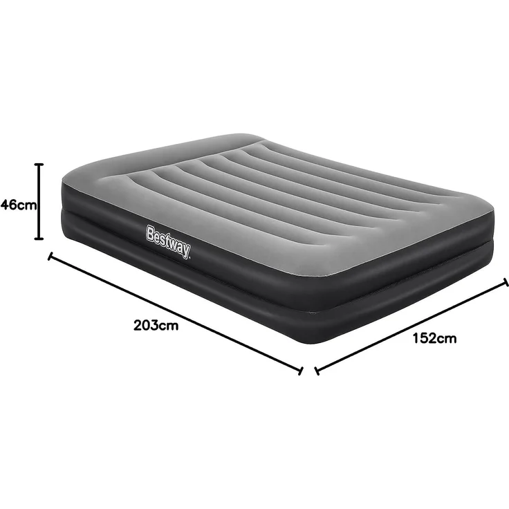 Bestway 'Aeroluxe' Doppel-Luftbett mit integrierter Elektropumpe, blau, 203 x 152 x 46 cm – Bild 18