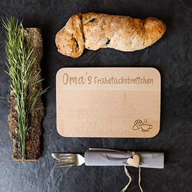 Spruchreif® Frühstücksbrett · Frühstücksbrettchen aus Holz mit Gravur · Geschenk für Großeltern – Bild 4